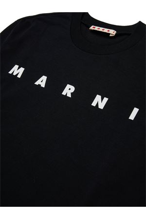 tshirt in cotone nero MARNI KIDS | M01603M00RF0M900